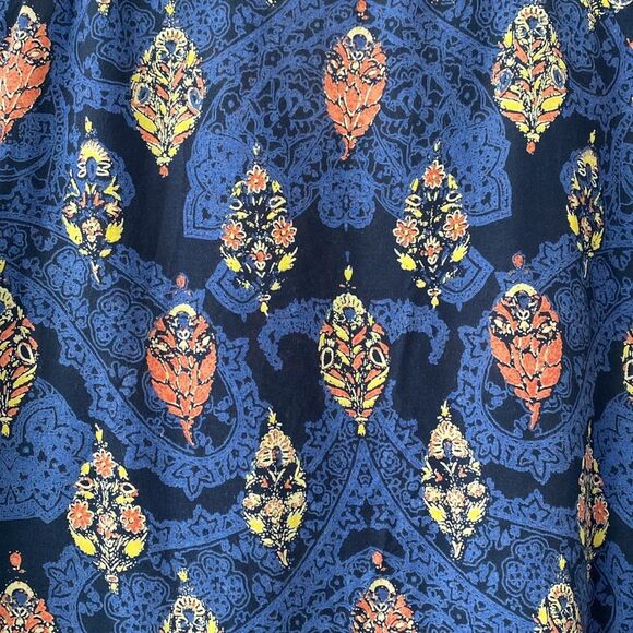 lucky Brand Blue and Pink Women's Tunic Kimono Coverup Top 1X Boho Beach Casual - Picture 9 of 11